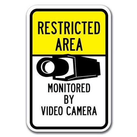 Signmission Safety Sign, 12 in Height, Aluminum, Video Surv - Res Area 2 A-1218 Video Surv - Res Area 2